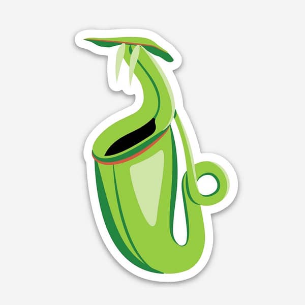 A sticker of a Nepenthes bicalcarata plant